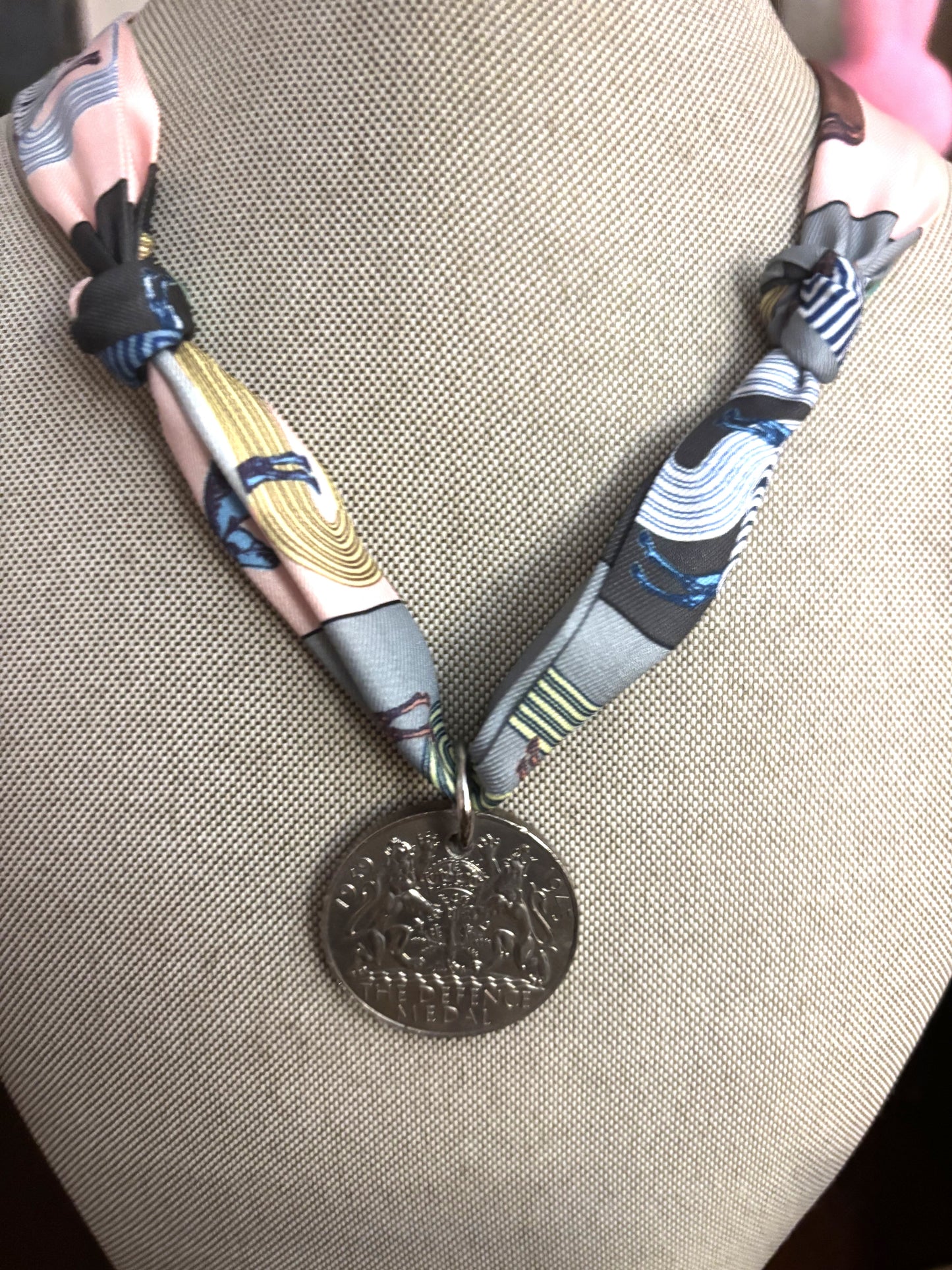 Greek Coin Scarf Necklace
