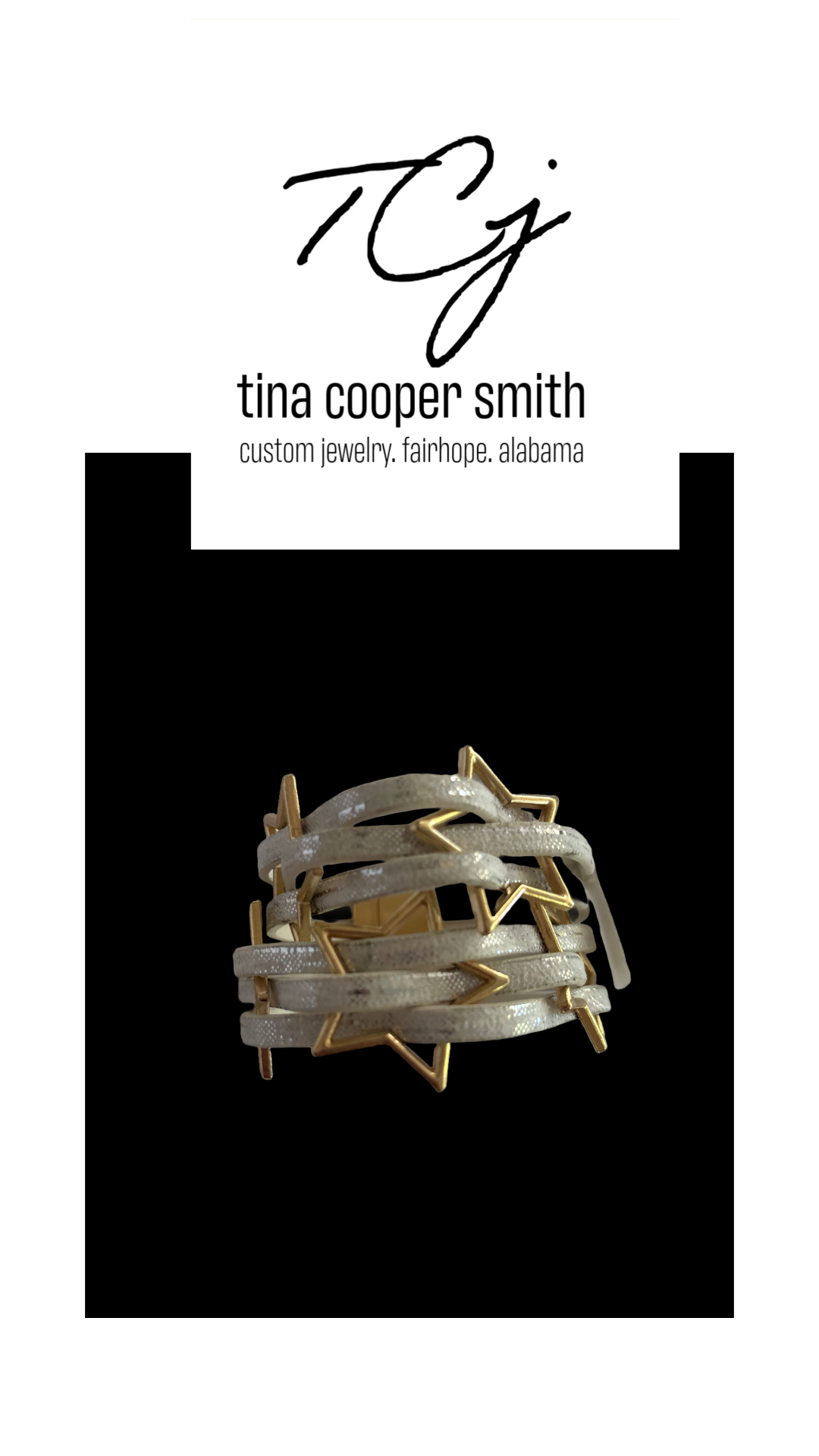 Mixed Media Gold Star Bracelet