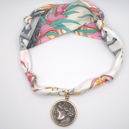 Pegasus Pendant Scarf Necklace
