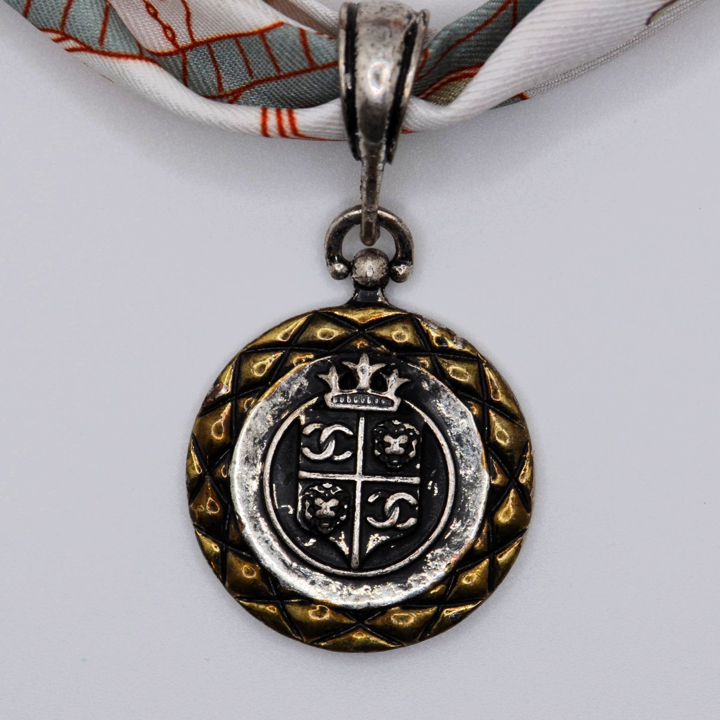 Vintage Cross Pendant Scarf Necklace