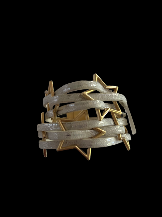 Mixed Media Gold Star Bracelet